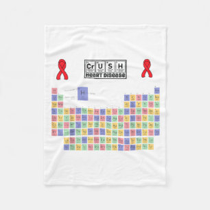 Heart Disease Awareness Red Ribbon Heart Attack Su Fleece Blanket