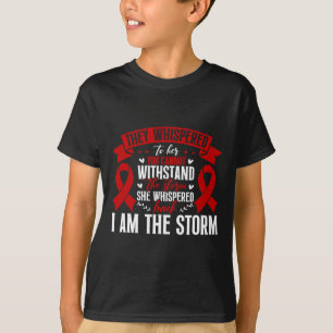 Heart Disease Awareness Red Ribbon I Am The Storm T-Shirt