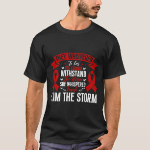 Heart Disease Awareness Red Ribbon I Am The Storm T-Shirt