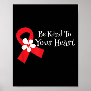 Heart Disease Awareness Shirt Heart Health Month  Poster