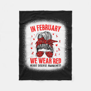 Heart Disease Awareness Supporting In February We Fleece Blanket