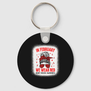 Heart Disease Awareness Supporting In February We Keychain