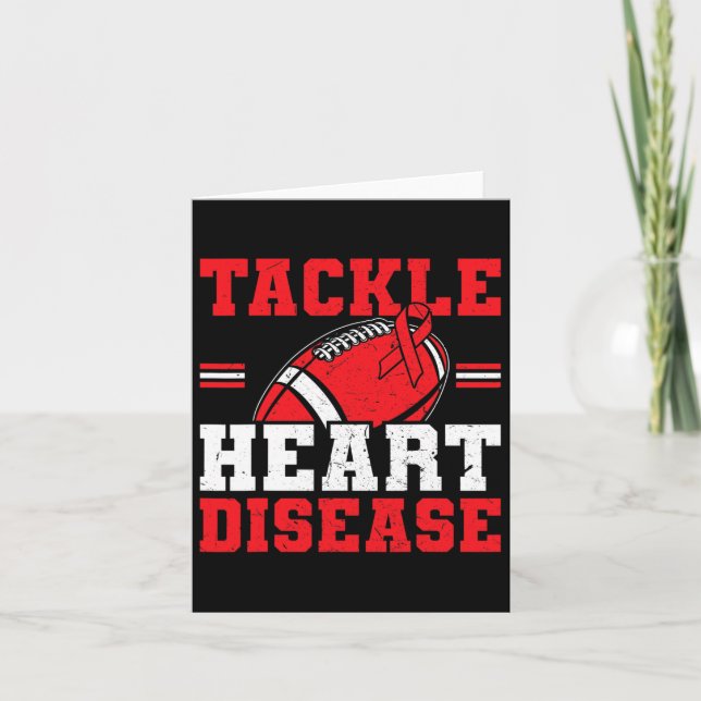 Heart Disease Awareness Tackle Heart Disease  Card (Front)