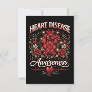 Heart Disease Awareness Thank You Card