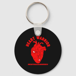 Heart Disease Awareness Warrior Month Red Ribbon M Keychain