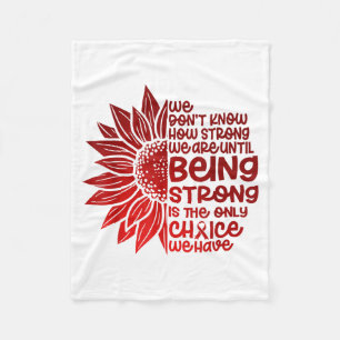 Heart Disease Awareness Warrior Survivor Supporter Fleece Blanket