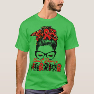 Heart Disease Awareness Warrior Women Glasse Messy T-Shirt