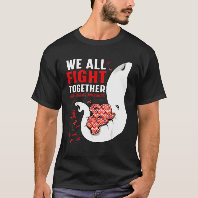 Heart Disease Awareness We All Fight Together Elep T-Shirt (Front)