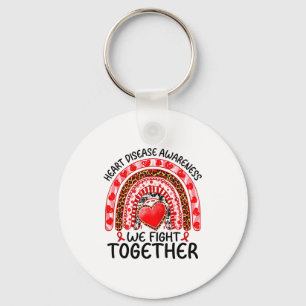Heart Disease Awareness We Fight Together, Heart D Keychain