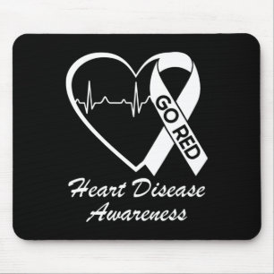 Heart Disease Awareness We Wear Red In February Go Mouse Pad