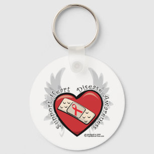 Heart Disease Band Aid Keychain