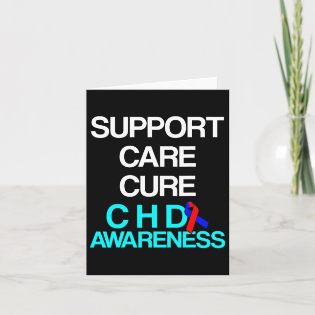 Heart Disease Defect Survivor Chd Warrior 3  Card (Front)
