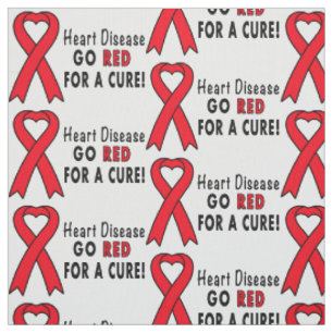 Heart Disease: Go Red for a Cure! Fabric