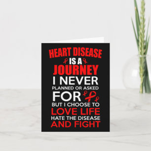 Heart Disease Is A Journey Awareness Card