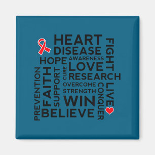 Heart Disease Month Suprt Walk Tee Magnet