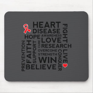Heart Disease Month Suprt Walk Tee Mouse Pad