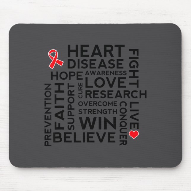Heart Disease Month Suprt Walk Tee  Mouse Pad (Front)