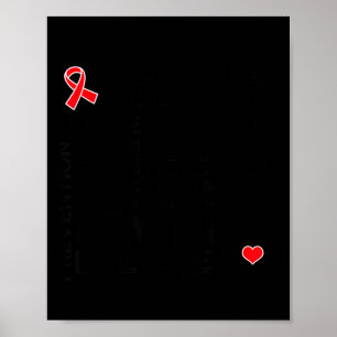 Heart Disease Month Suprt Walk Tee  Poster