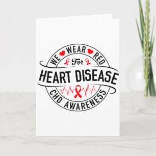 Heart Disease Survivor Chd Heart Disease Awareness Card