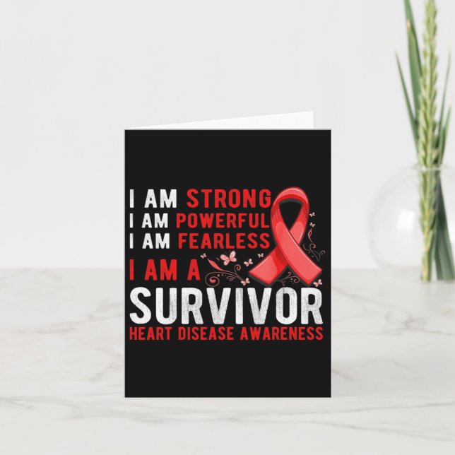 Heart Disease Survivor Month Support Heart Disease Card (Front)