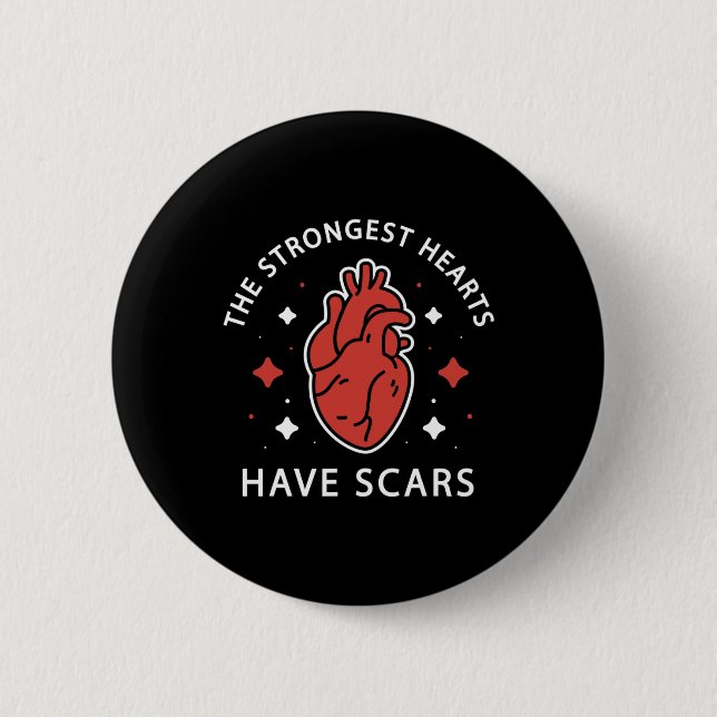 Heart Disease Warrior Chd Awareness  2 Inch Round Button (Front)