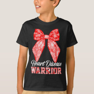 Heart Disease Warrior Red Ribbon Heart Disease Awa T-Shirt