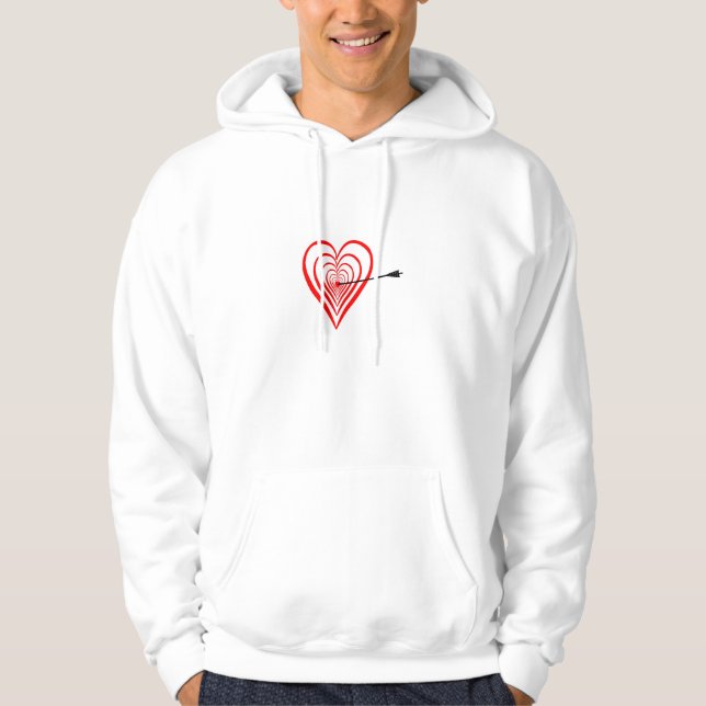 heart disk with arrow hoodie (Front)