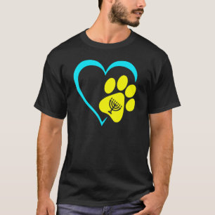 Heart Dog Paw Print Menorah Hanukkah Chanukah Jewi T-Shirt