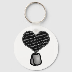 Heart Dog Tag Photo - DIY Custom Keychain