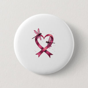 Heart Dragonflies Men Women Kid 2 Inch Round Button