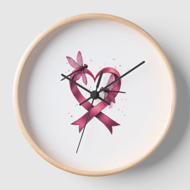 Heart Dragonflies Men Women Kid Clock (Front)