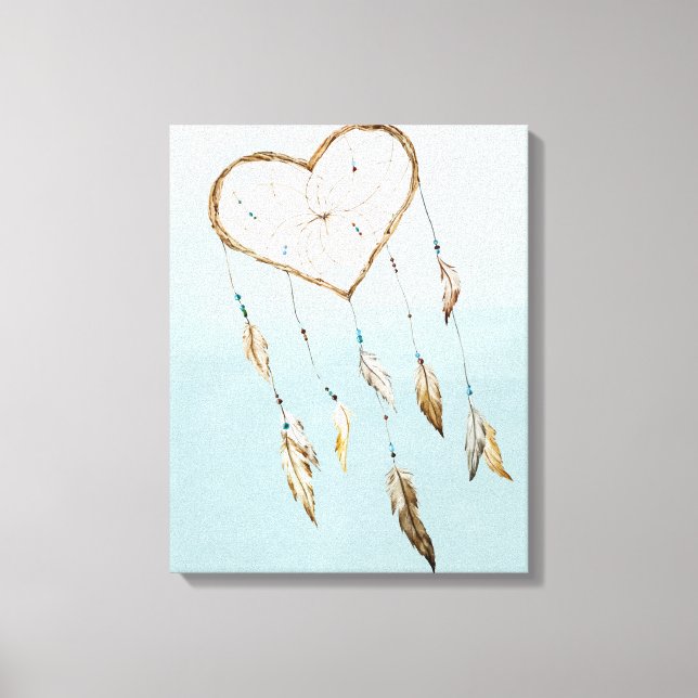 Heart Dream Catcher Canvas Print (Front)