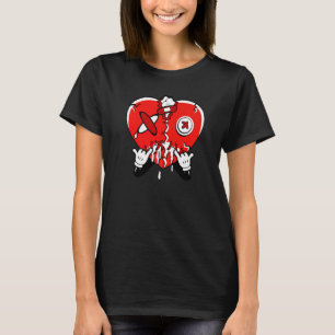 Heart Dripping Streetwear Chile Red 9s Matching T-Shirt