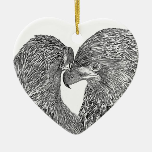 Heart Eagle Ornament E15 & E16 SWFL HOME Milestone (Front)