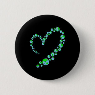 Heart Earth Day Cute Save The Planet Environmental 2 Inch Round Button