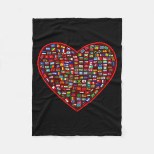 Heart Earth Day Fleece Blanket