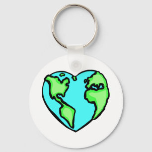 Heart Earth Keychain