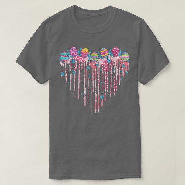 Heart Egg Easter Bunny, Hello Spring  T-Shirt (Design Front)