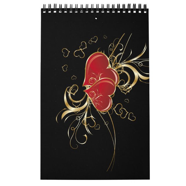 Heart Elegance Guest Book (notebook) Calendar (Cover)