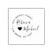 Heart & Elegant Round Text Wedding Return Address