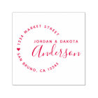 Heart & Elegant Script Newly Weds Return Address