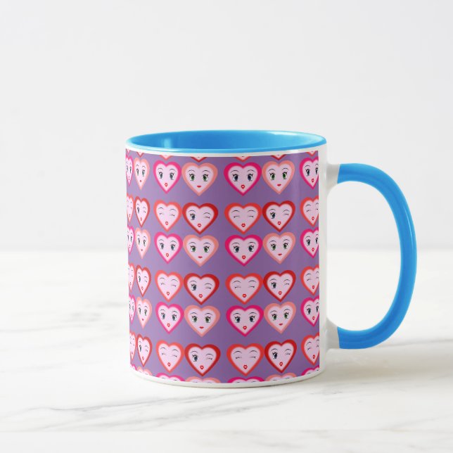 Heart Emoji Emoticons Fashion Mug (Right)