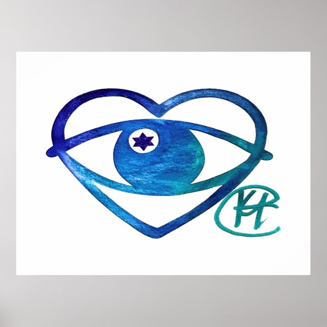 Heart Evil Eye Pop Art Poster (Front)
