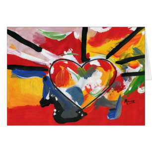 Heart Explosion painting Cards