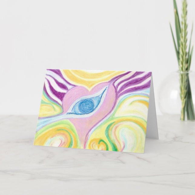 Heart Eye Art Design Greeting Card front and back (Front)