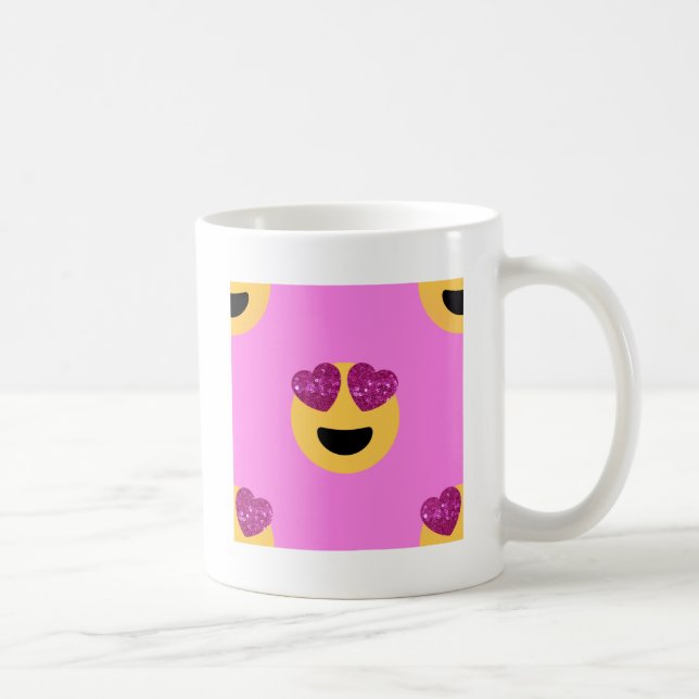 heart eye emoji coffee mug (Right)