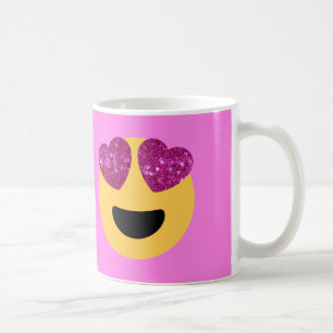 heart eye emoji coffee mug
