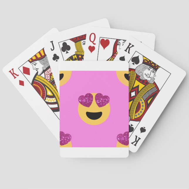 heart eye emoji playing cards (Back)