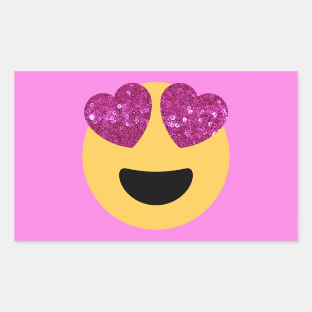 heart eye emoji sticker (Front)