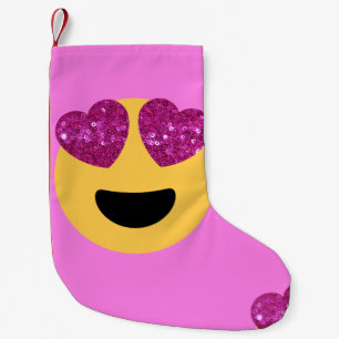 heart eye emoji xmas christmas stocking